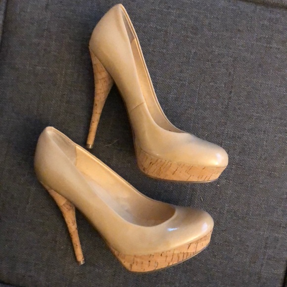 Nude/cork heels! - Picture 2 of 3